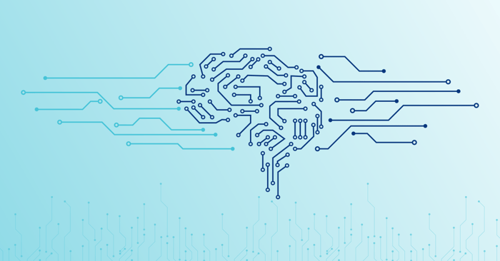 Abstract representation of AI readiness in enterprise data systems